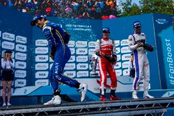 Podio: il vincitore della gara Nicolas Prost, Renault e.Dams; il secondo classificato Bruno Senna, M