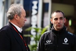 Jerome Stoll, Renault Sport F1 President with Cyril Abiteboul, Renault Sport F1 Managing Director
