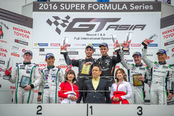 Podium: race winners #55 FFF Racing Lamborghini Huracan GT3: Edoardo Liberati, Andrea Amici, second place #8 Absolute Racing Bentley Continental GT3: Jonathan Venter, Keita Sawa, third place #88 Craft Bamboo Racing Porsche Porsche 911 GT3 R: Richard Lyons, Frank Yu