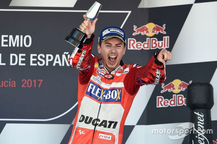 Primer podio para Lorenzo con Ducati, en Jerez