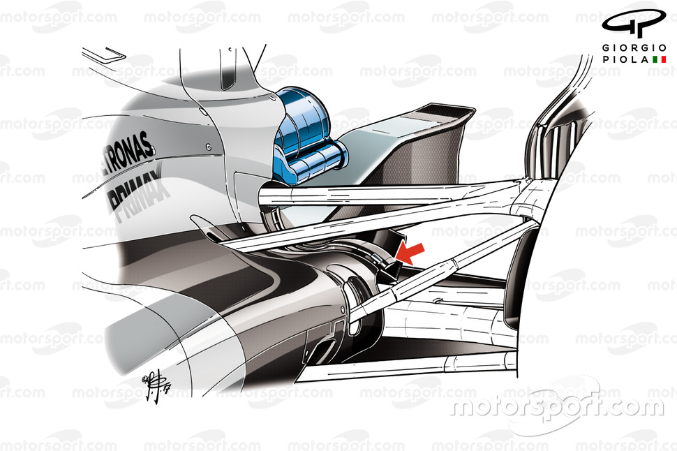 Mercedes F1 W08, flaps