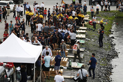 Raft race preparations