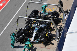 Valtteri Bottas, Mercedes-Benz F1 W08 pit stop