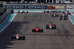 Alexander Albon, ART Grand Prix leads Jack Aitken, Arden International