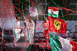 Podium: race winner Lewis Hamilton, Mercedes AMG F1, second place Valtteri Bottas, Mercedes AMG F1, third place Sebastian Vettel, Ferrari