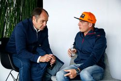 Gerhard Berger, ITR Chairman and Max Verstappen, Red Bull Racing