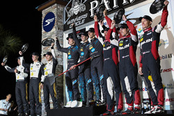 Podium: winners Ricky Taylor, Jordan Taylor, Alex Lynn, Wayne Taylor Racing, second place Joao Barbo