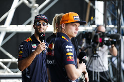 Daniel Ricciardo, Red Bull Racing, Max Verstappen, Red Bull, on the F1 stage