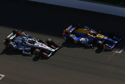 Graham Rahal, Rahal Letterman Lanigan Racing Honda, y Alexander Rossi, Herta - Andretti Autosport Ho