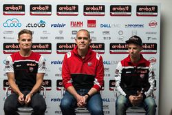 Marco Melandri, Ducati Team, Chaz Davies, Ducati Team, Ernesto Marinelli, Ducati Superbike Project Director