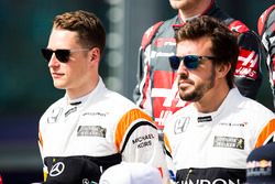Stoffel Vandoorne, McLaren, and Fernando Alonso, McLaren