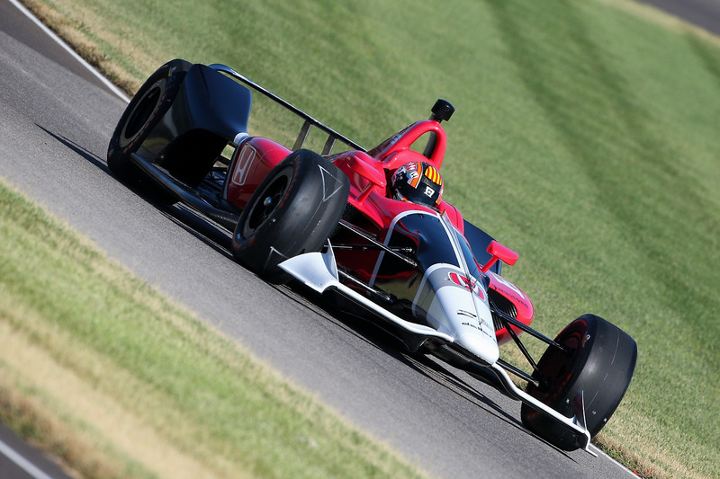 Oriol Servia testing the 2018 Honda IndyCar