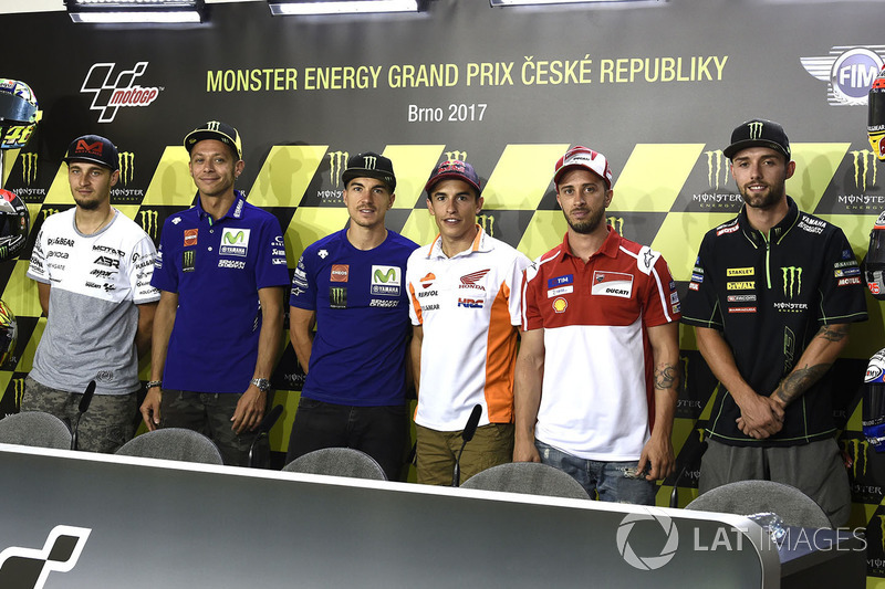 Karel Abraham, Valentino Rossi, Maverick Vinales, Andrea Dovizioso dan Jonas Folger