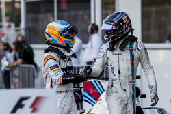Fernando Alonso, McLaren, 3. sıra Lance Stroll, Williams