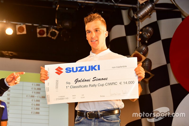 Simone Goldoni vincitore del Rally Cup CIWRC con un assegno di 14 mila in premi