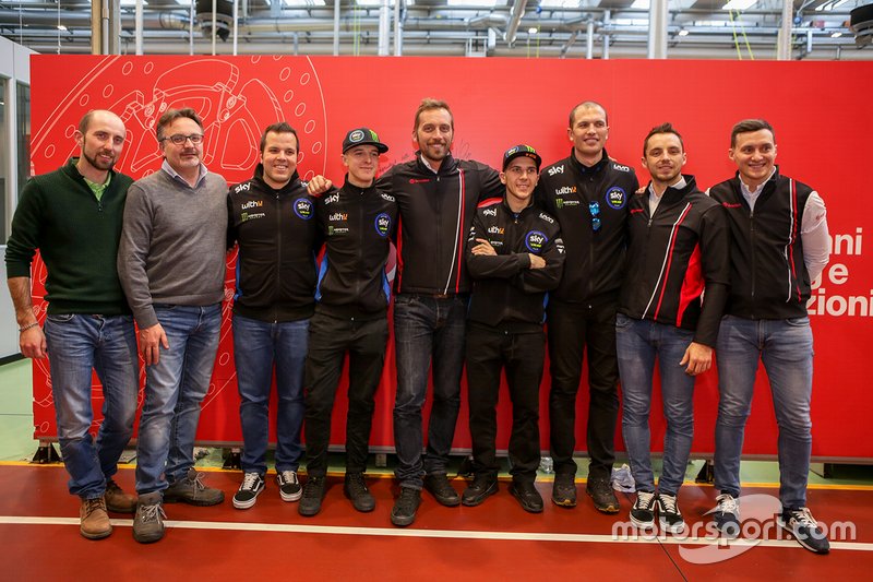 Visita di Andrea Migno e Celestino Vietti, Sky Racing Team VR46 presso la sede Brembo