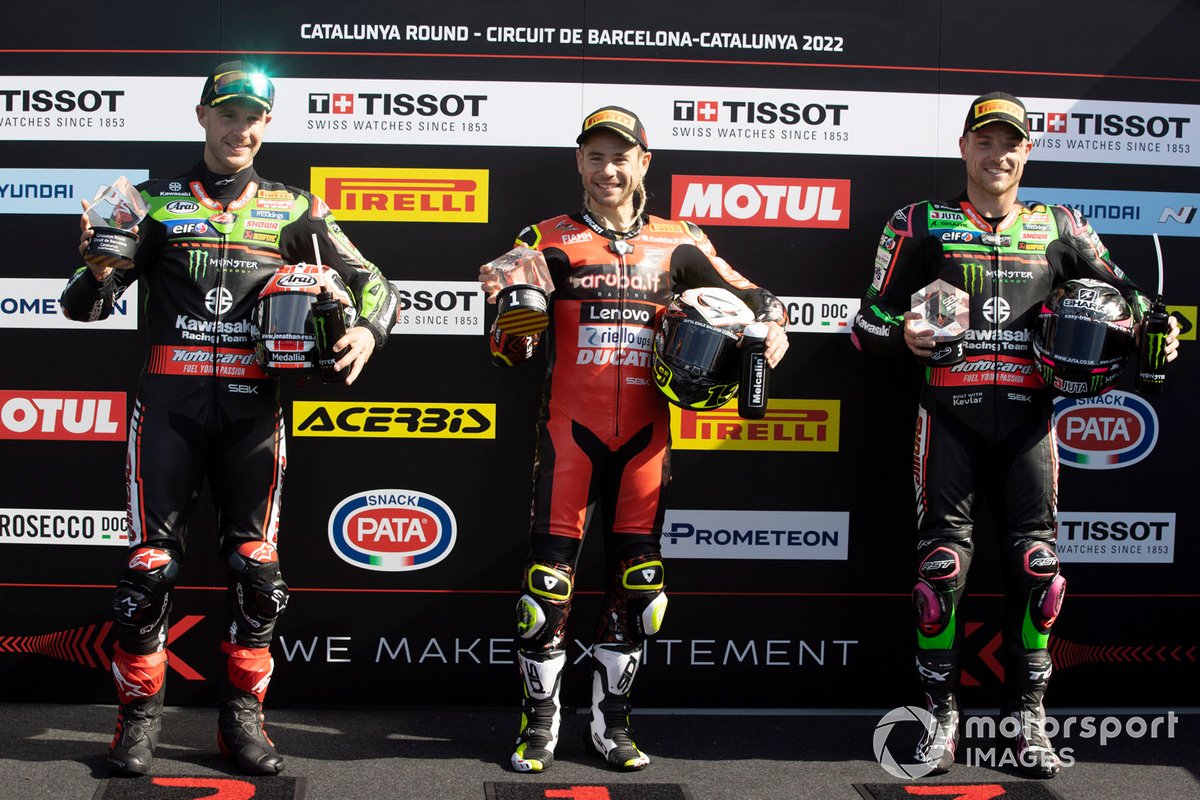 Jonathan Rea, Kawasaki Racing Team WSBK, Alvaro Bautista, Aruba.it Racing Ducati, Alex Lowes, Kawasaki Racing Team WSBK