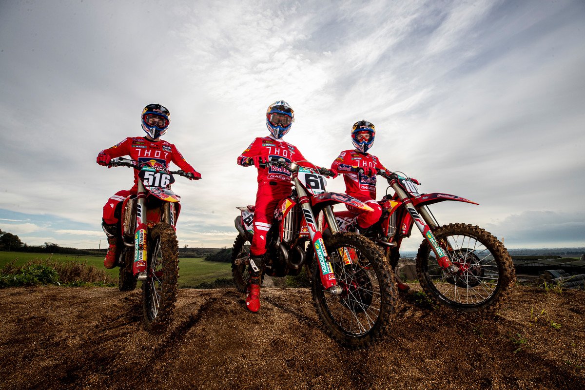 Simon Langenfelder, Jorge Prado en Mattia Guadagini, Red Bull GasGas Factory Racing