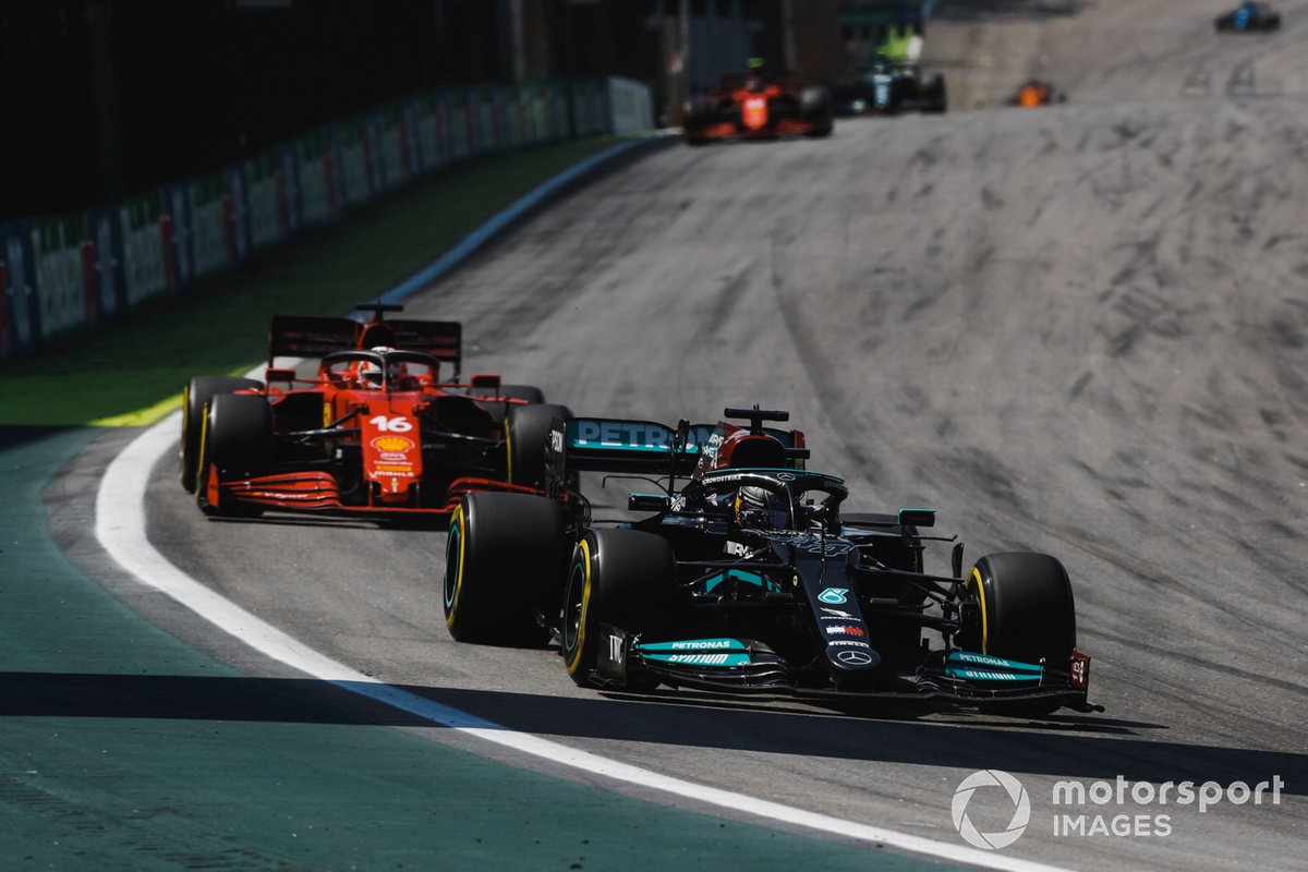 Lewis Hamilton, Mercedes W12, Charles Leclerc, Ferrari SF21