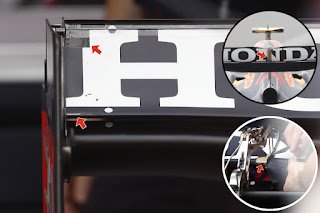 Ajustes en el alerón trasero del Red Bull