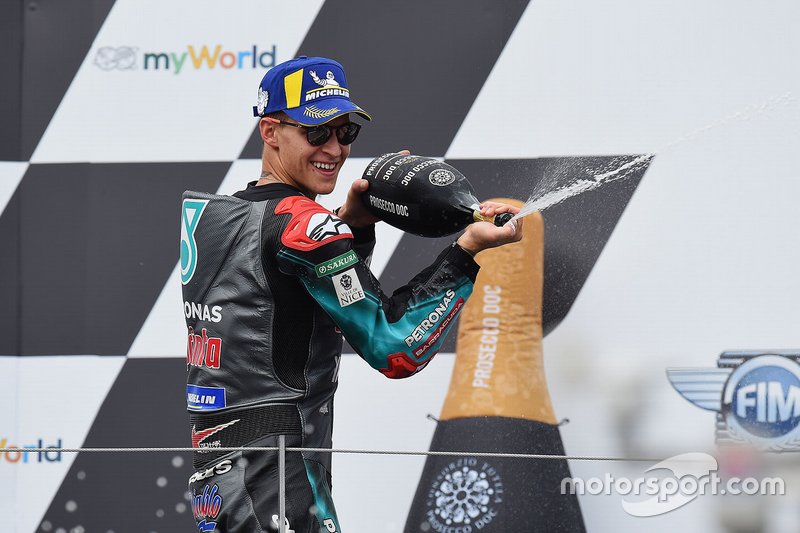 Podium: derde plaats Fabio Quartararo, Petronas Yamaha SRT