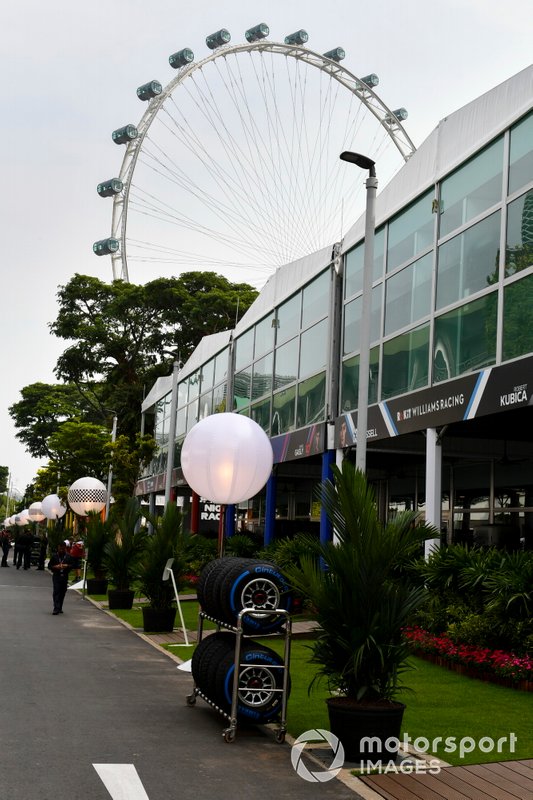 Singapore Flyer view from the paddock