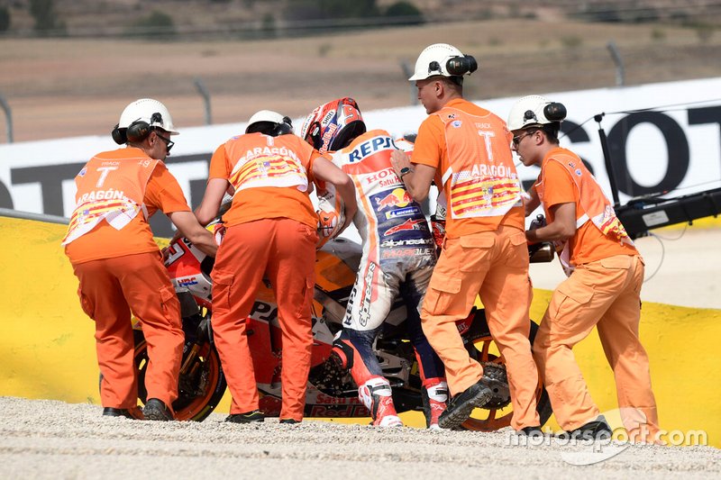 Marc Marquez, Repsol Honda Team crashes