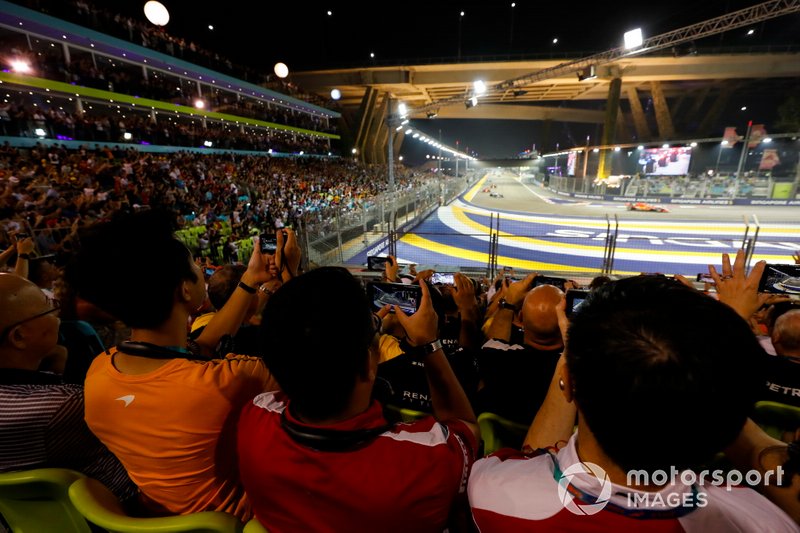 La vista de la acción desde las tribunas