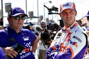  Denny Hamlin, Joe Gibbs Racing, Toyota Camry FedEx Ground and Christopher Gabehart