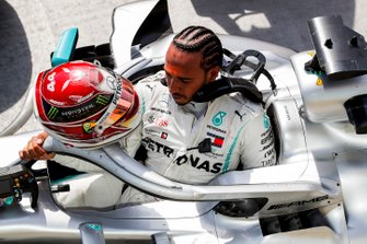 Yarış galibi Lewis Hamilton, Mercedes AMG F1, Parc Ferme