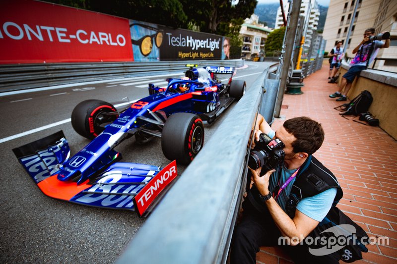 Fotógrafo en pista