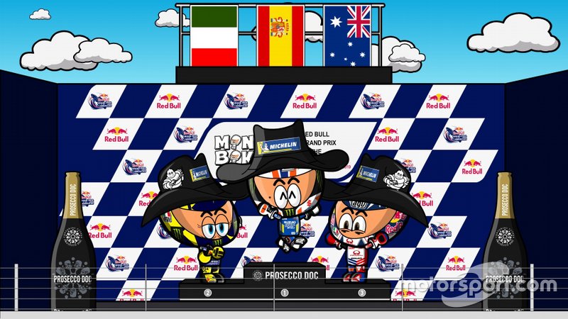 El podio del GP de las Américas de MotoGP 2019, por MiniBikers