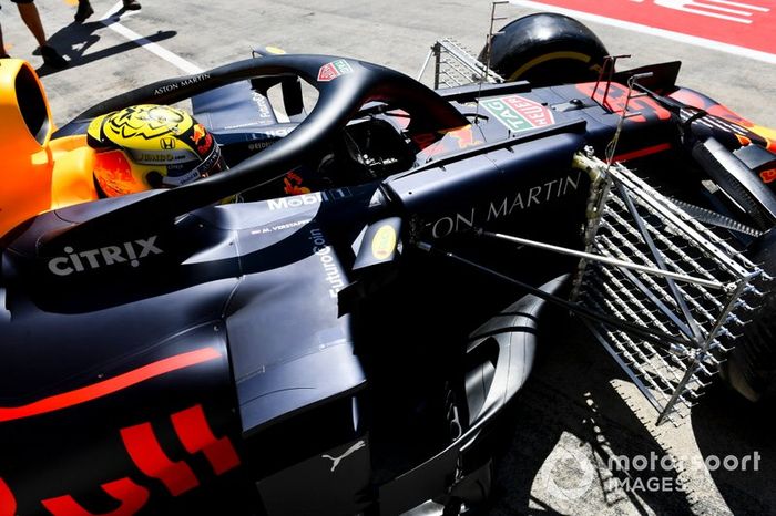 Max Verstappen, Red Bull Racing RB15 con sensores