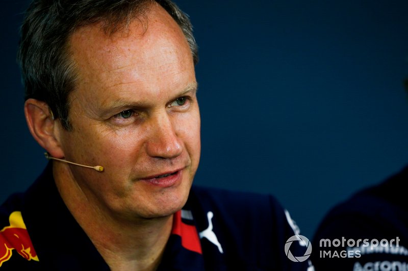 Paul Monaghan, Chief Engineer, Red Bull Racing, in the team principals Press Conference