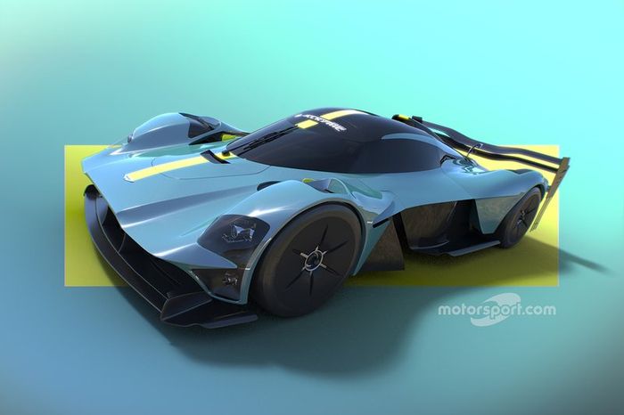 Render de Motorsport Network del hipercoche basado en el Aston Martin Valyrie 