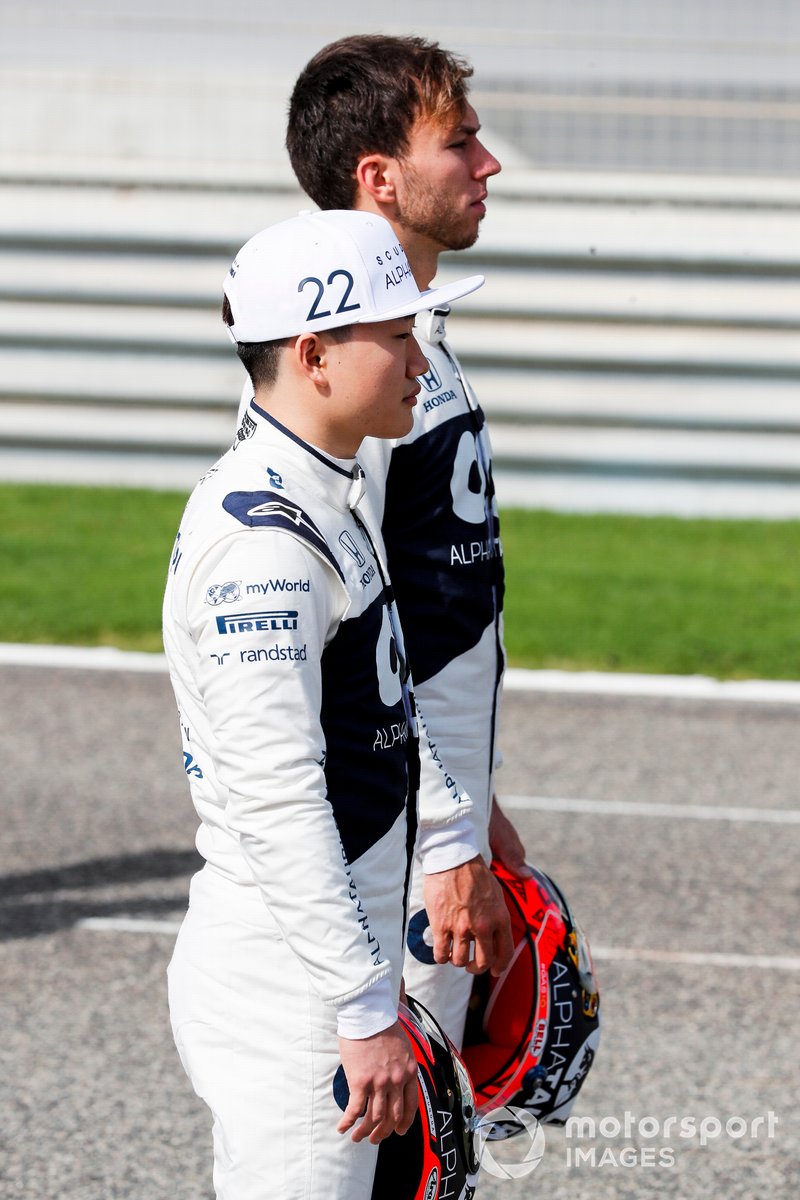 Yuki Tsunoda, AlphaTauri and Pierre Gasly, AlphaTauri