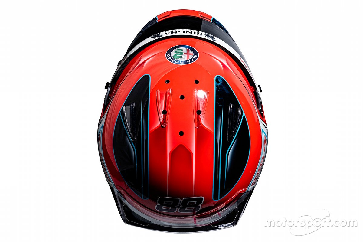 Il casco di Robert Kubica, Alfa Romeo Racing