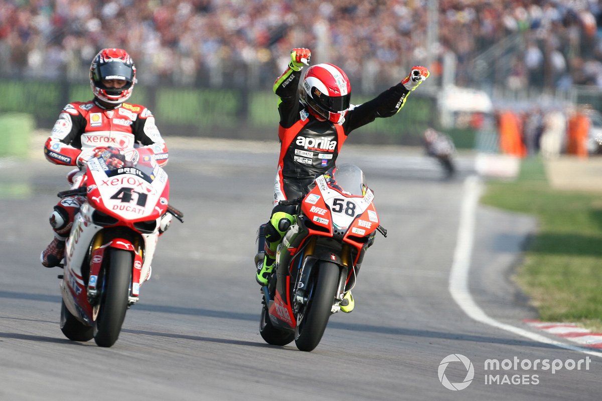 Third place Marco Simoncelli, Aprilia