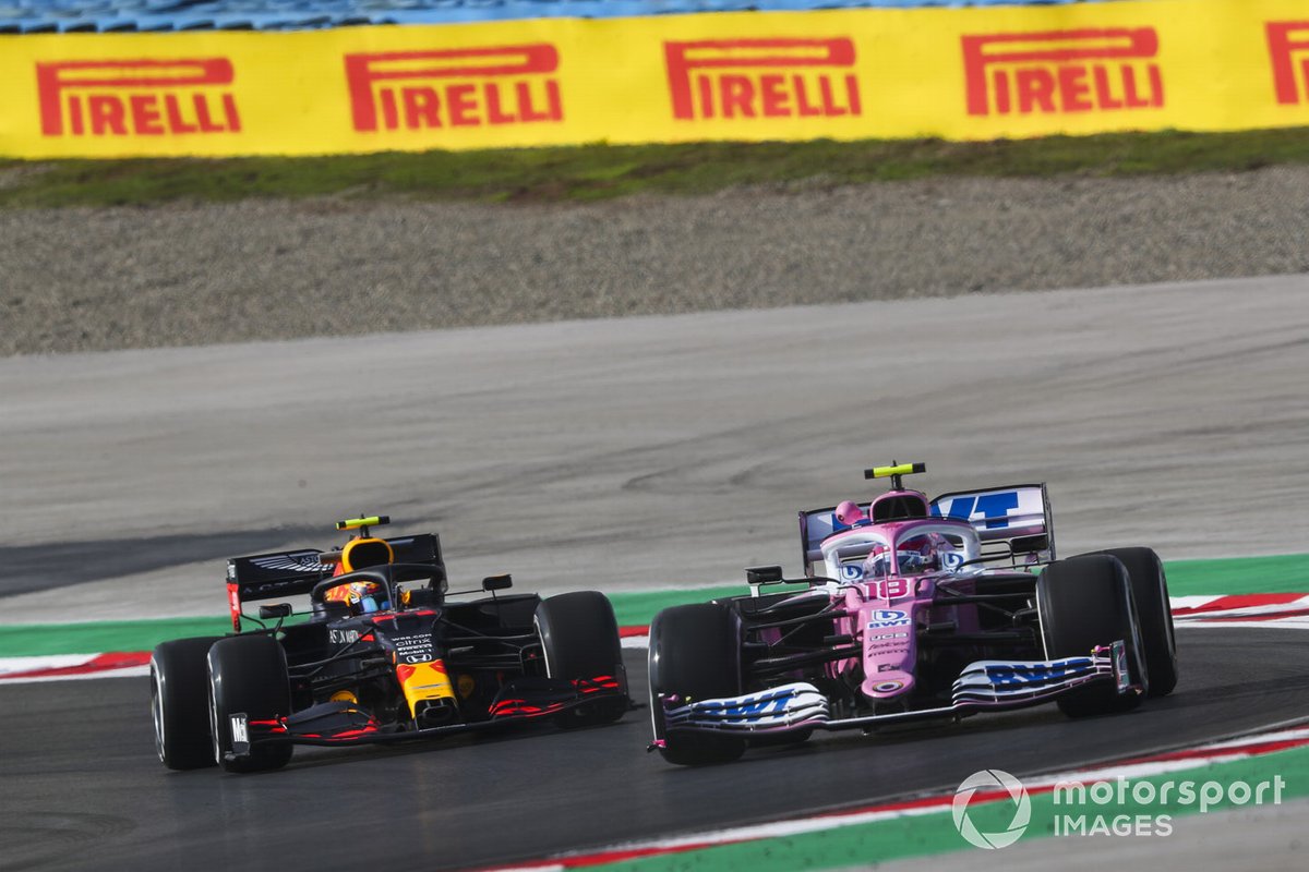 Lance Stroll, Racing Point RP20, Alex Albon, Red Bull Racing RB16