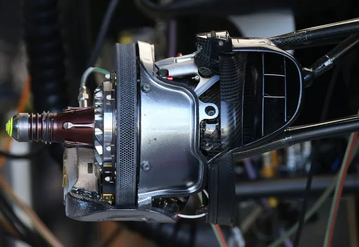 Detalle del freno del Haas VF-20