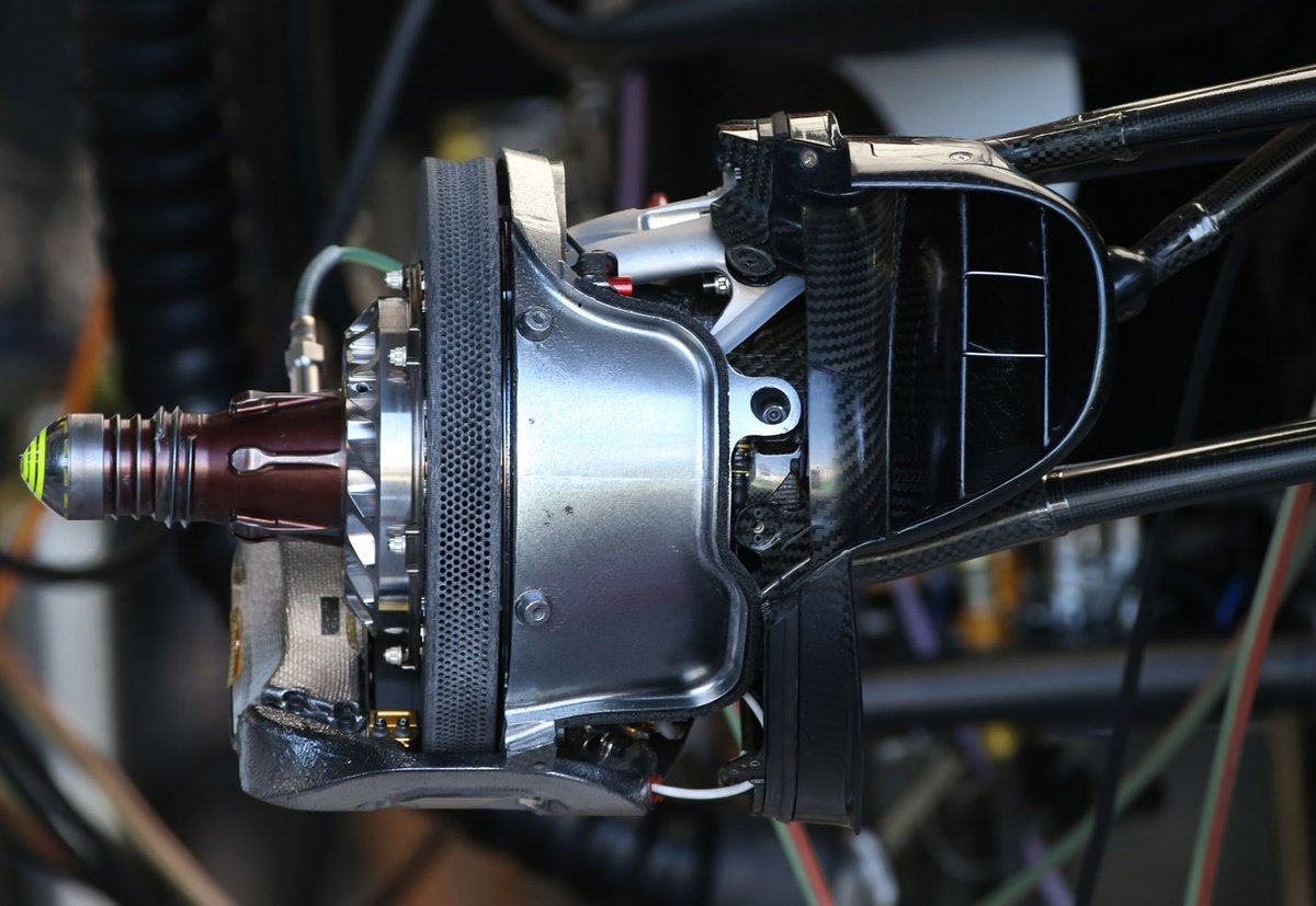 Detalle del freno del Haas VF-20