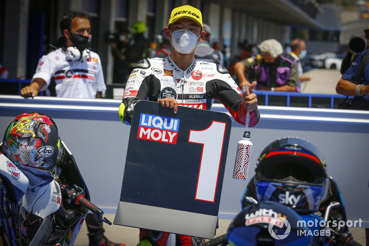 Ganador de la pole Tatsuki Suzuki, SIC58 Squadra Corse