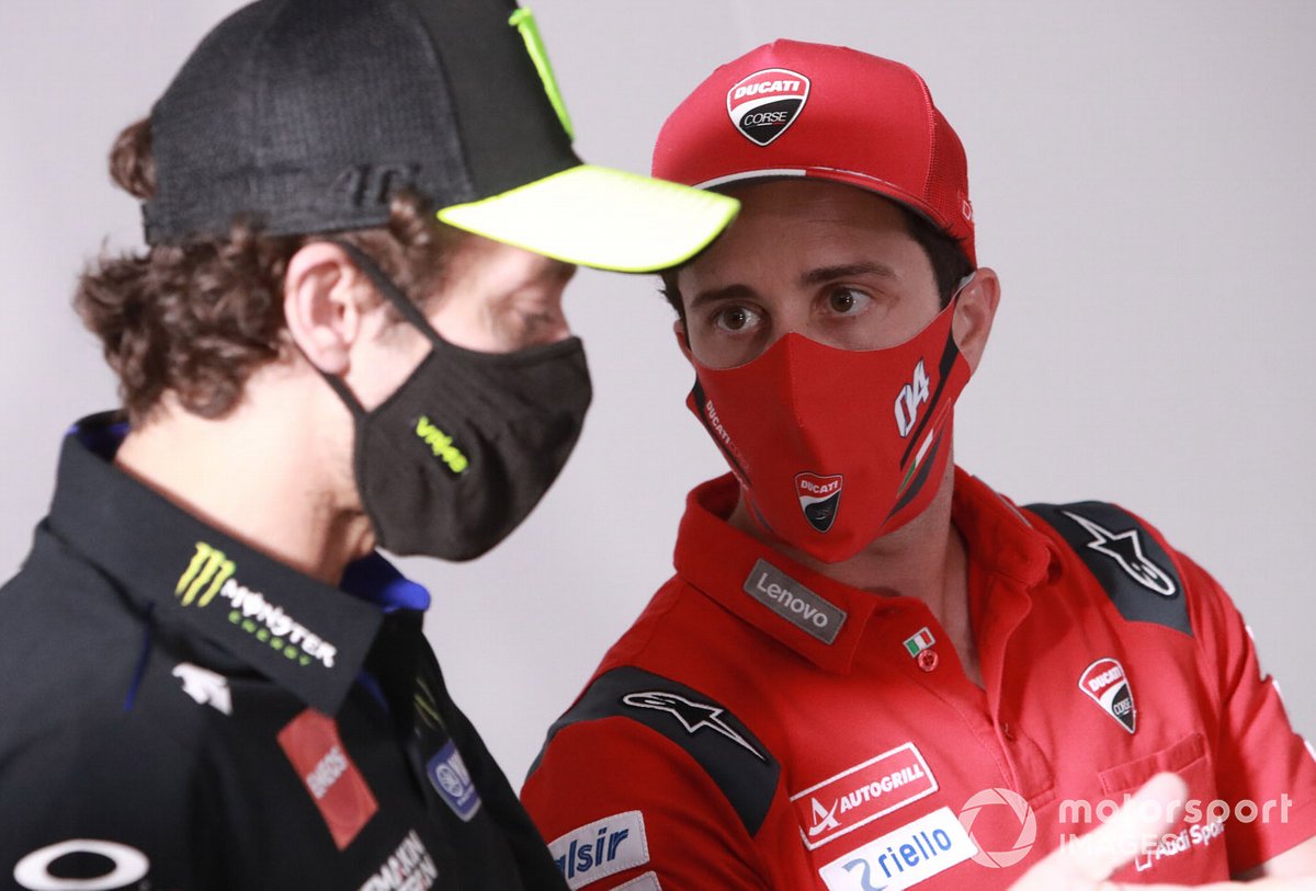 Valentino Rossi, Yamaha Factory Racing, Andrea Dovizioso, Ducati Team