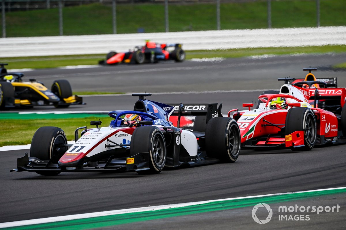 Louis Deletraz, Charouz Racing System, precede Mick Schumacher, Prema Racing, e Yuki Tsunoda, Carlin