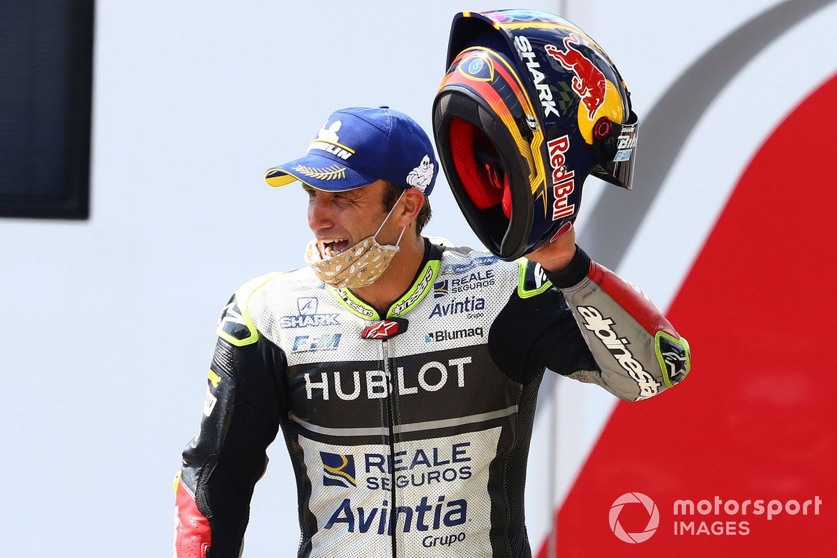 Podio_ tercer lugar Johann Zarco, Avintia Racing