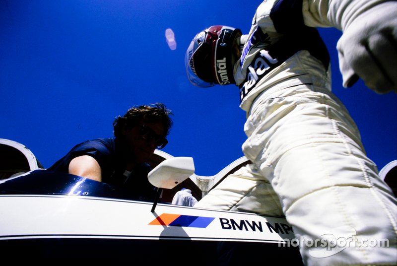 Teo Fabi gets into his Brabham BT53 BMW