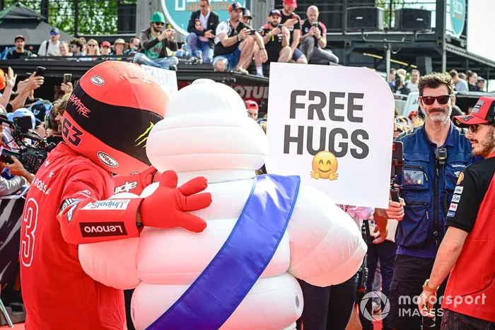 Bibendum and Francesco Bagnaia, Ducati Team mascot