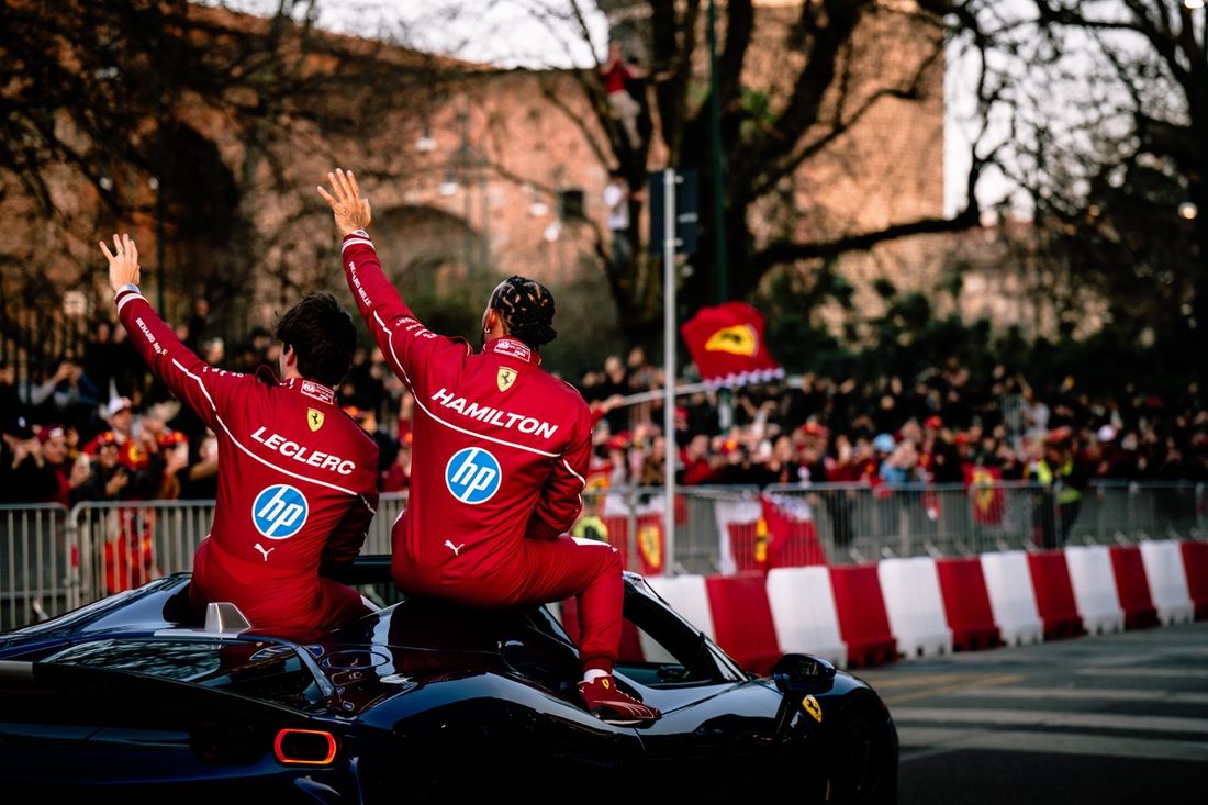 Charles Leclerc, Ferrari, Lewis Hamilton