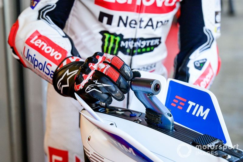 Francesco Bagnaia, Equipo Ducati, detalle de la moto