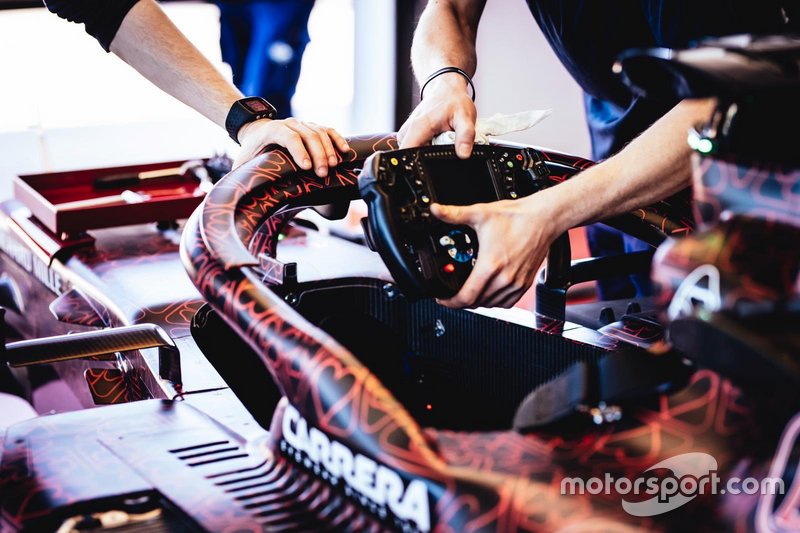 Alfa Romeo Racing, dettaglio del volante